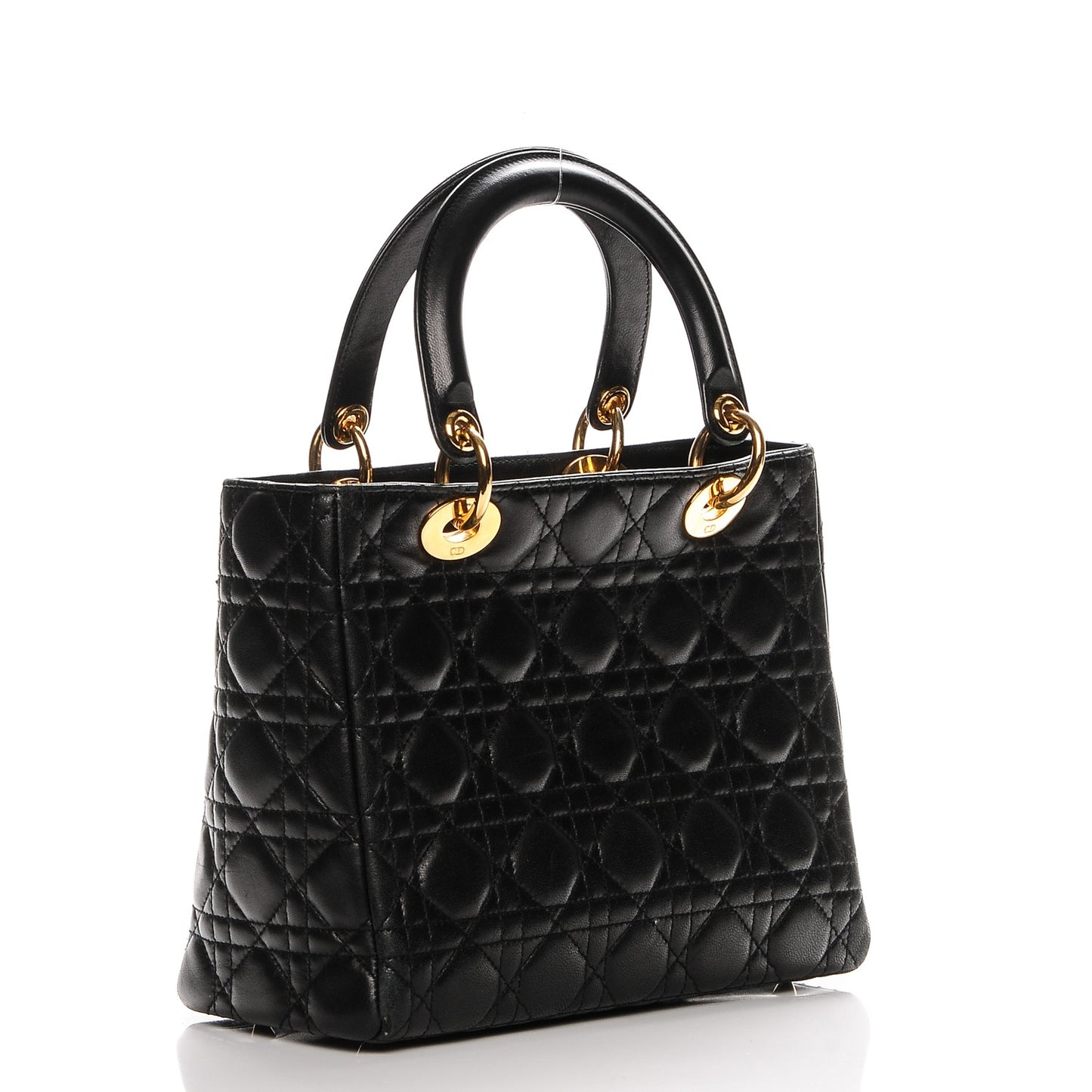 Lambskin Cannage Medium Lady Dior Black