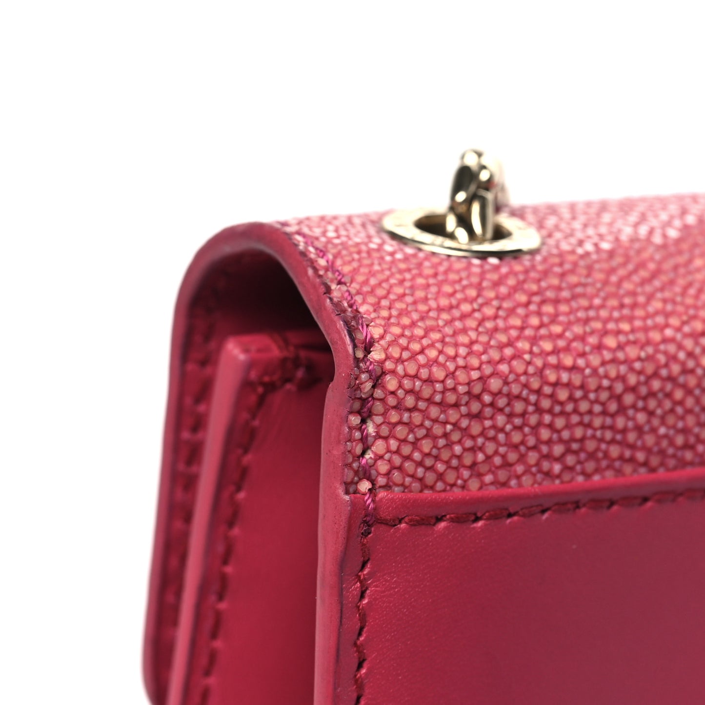 Calfskin Galuchat Serpenti Forever Crossbody Bag Pink
