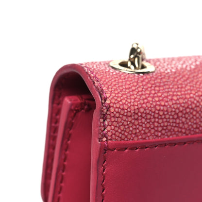 Bulgari Calfskin Galuchat Serpenti Forever Crossbody Bag Pink 11 of 11