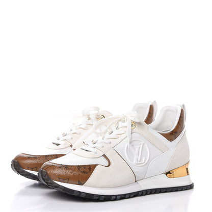 Louis Vuitton Suede Reverse Monogram Run Away Sneakers 40 White 3 of 8