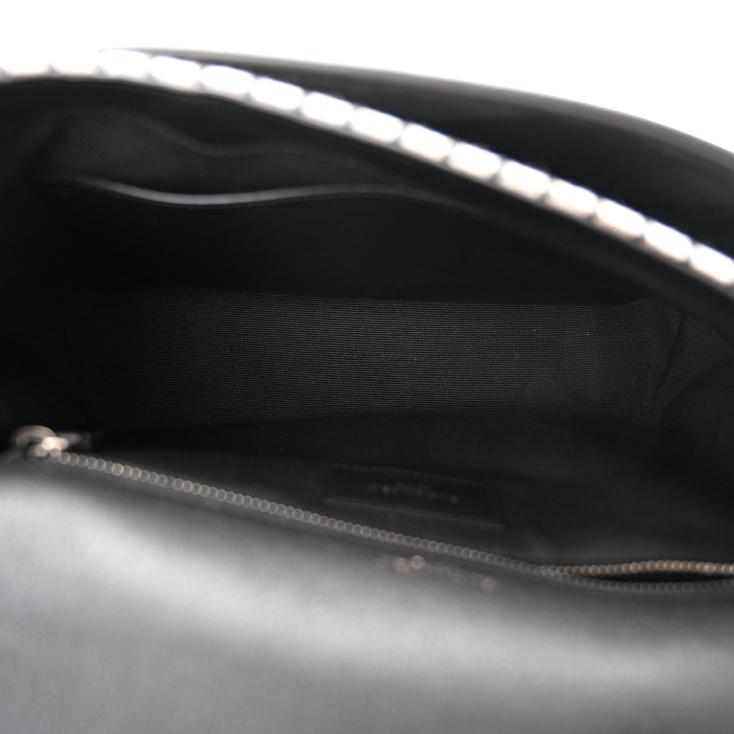 Saint Laurent Cotton Canvas Striped Vintage Calfskin Monogram Medium Niki Chain Satchel Beige Black 5 of 10
