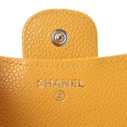 Chanel Caviar Quilted Compact Flap Wallet Yellow 6 of 10