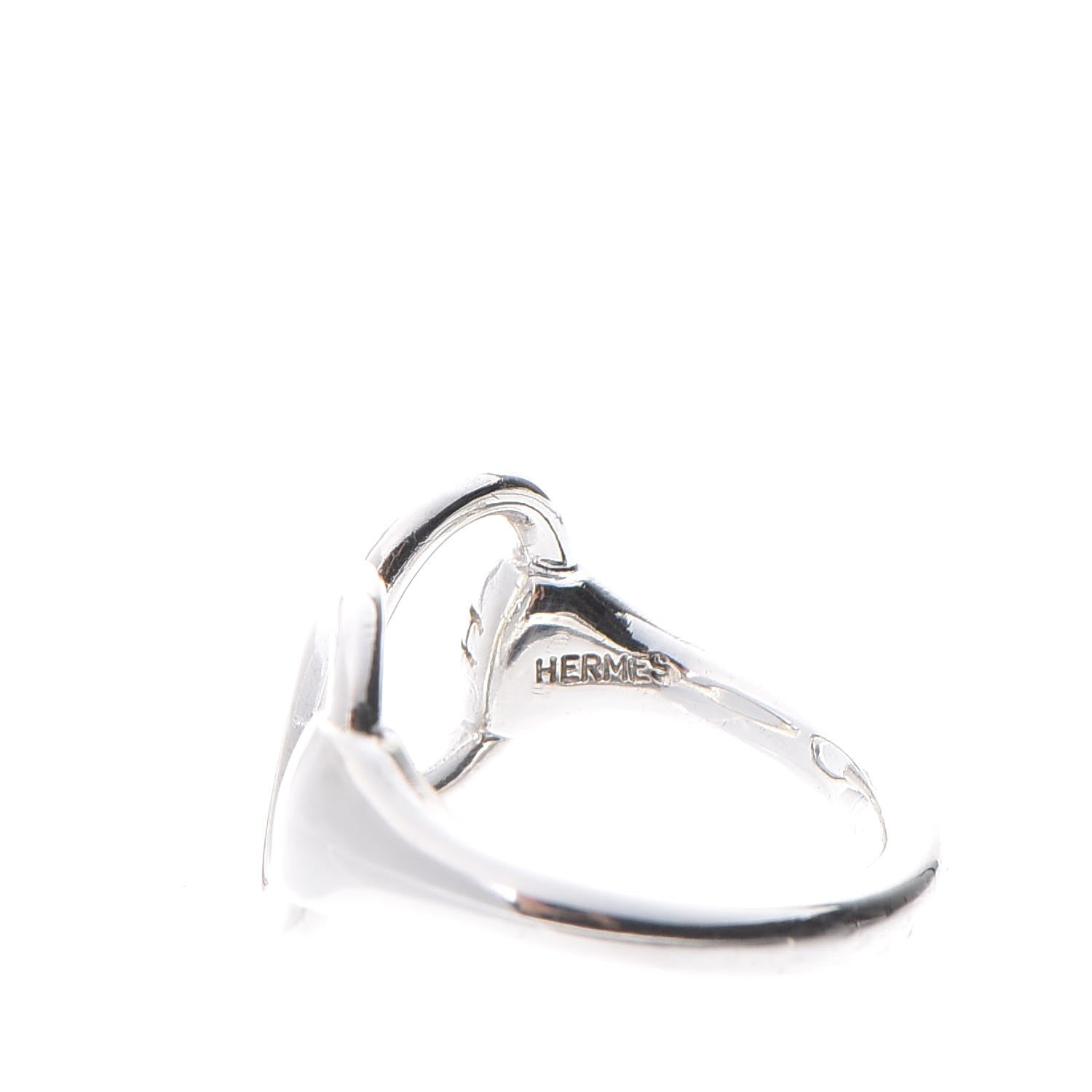 Hermes Sterling Silver GM Nausicaa Ring 52 6 4 of 5