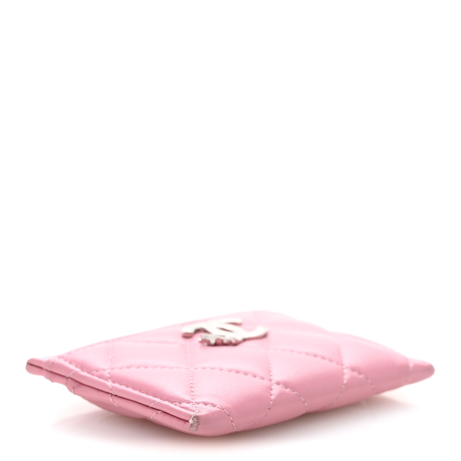 Chanel Lambskin Quilted Crystal Star Card Holder Pink 4 of 11