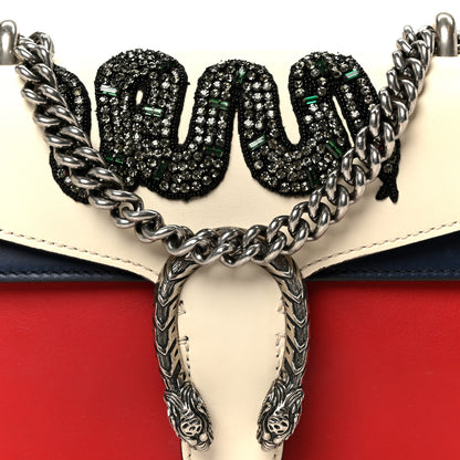 Gucci Calfskin Crystal Snake Embroidered Mini Dionysus Shoulder Bag Mystic White Hibiscus Red Blue Agata 10 of 12