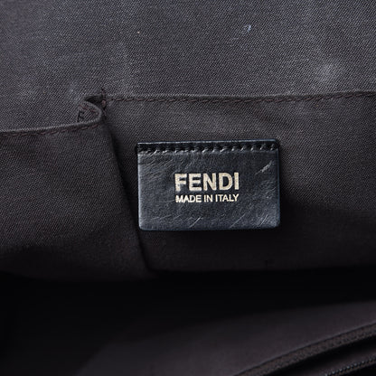 Fendi Pebbled Calfskin Small Chameleon Tote Black 6 of 11