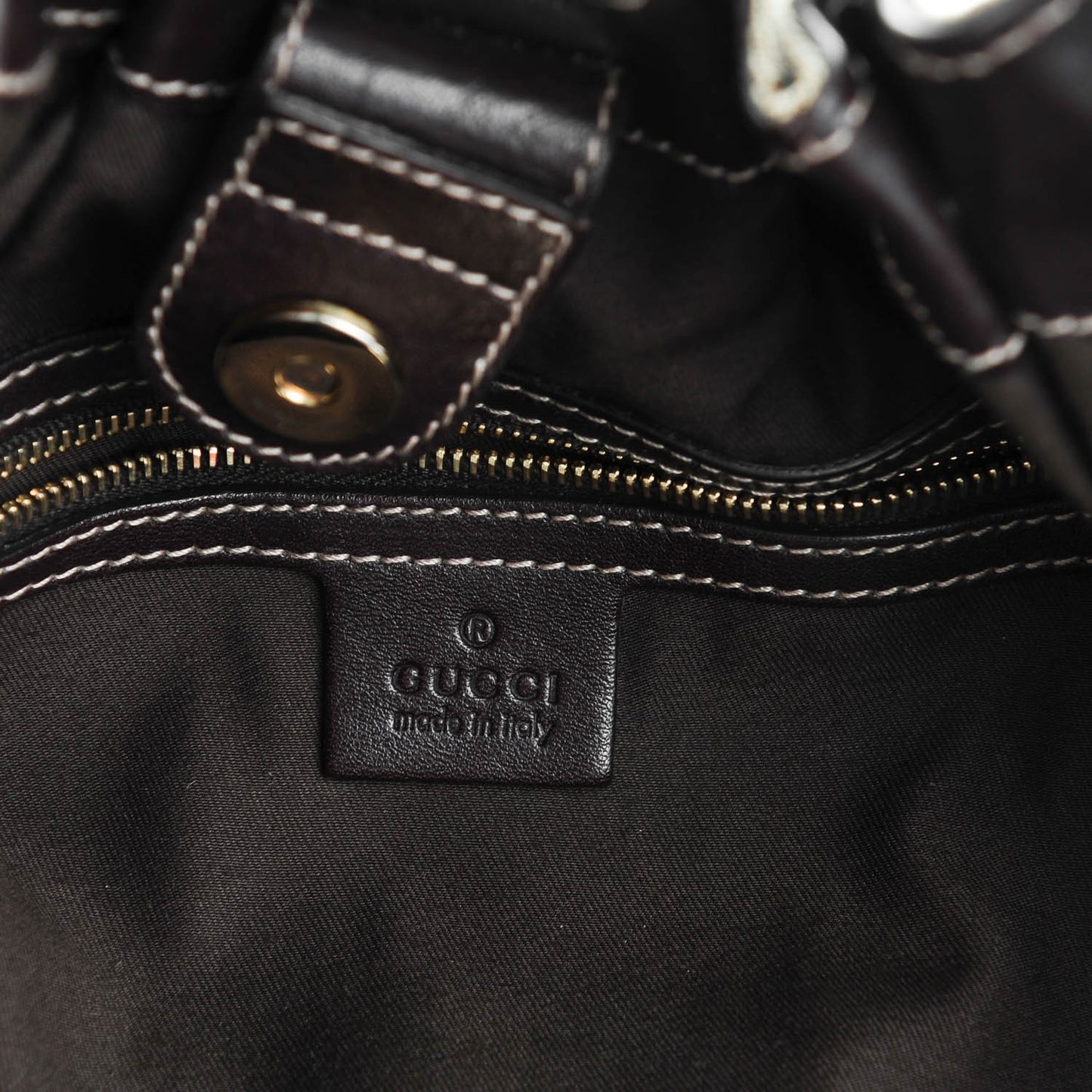 Monogram Studded Pelham Tote Dark Brown