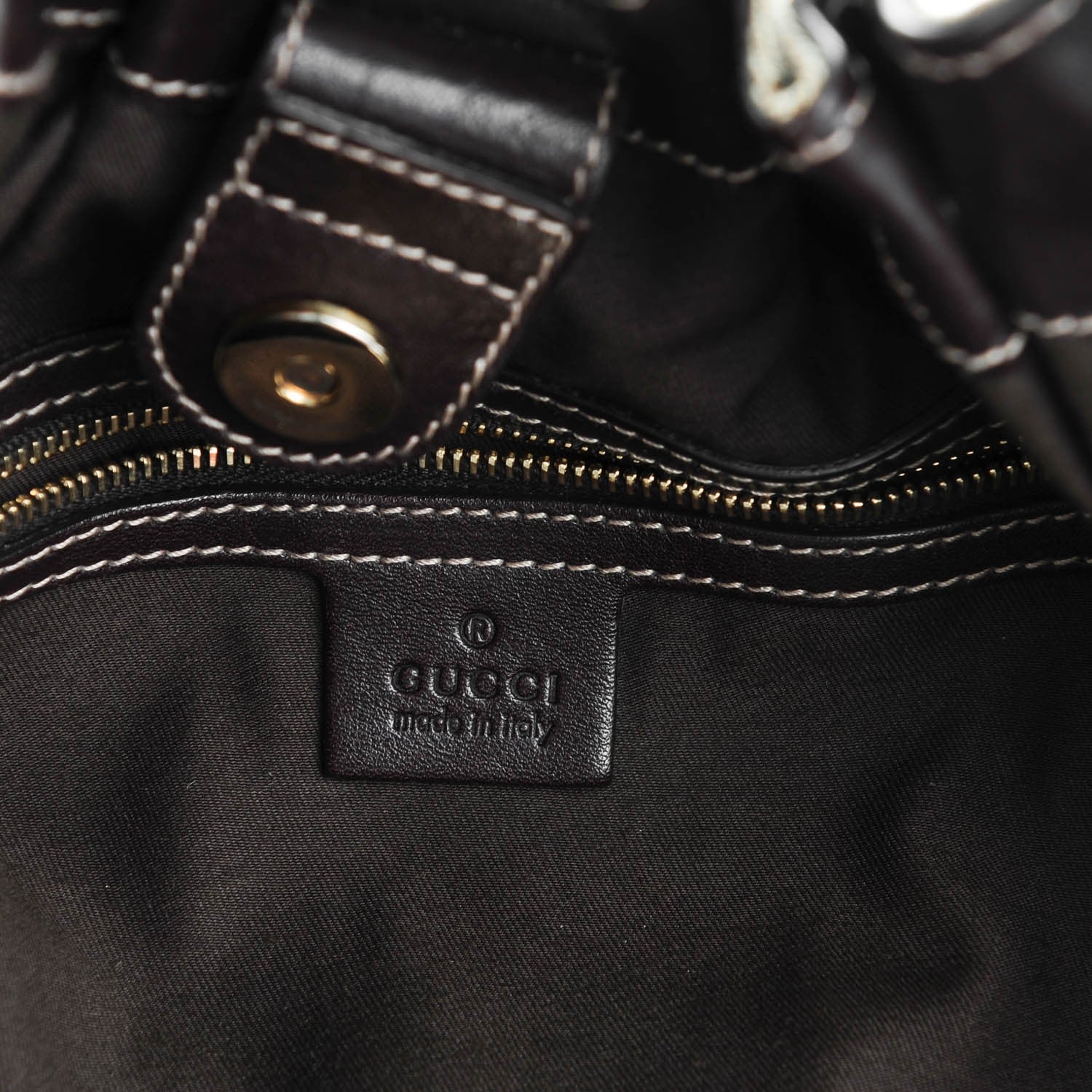 Gucci Monogram Studded Pelham Tote Dark Brown 6 of 7
