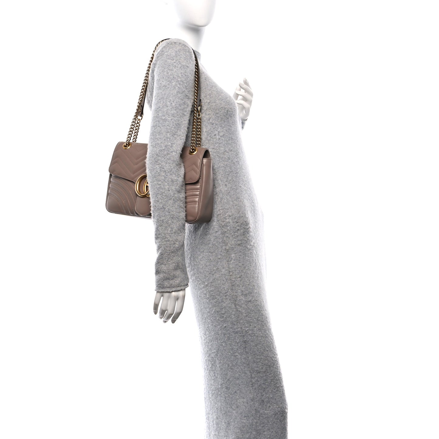 Calfskin Matelasse Medium GG Marmont Shoulder Bag Porcelain Rose