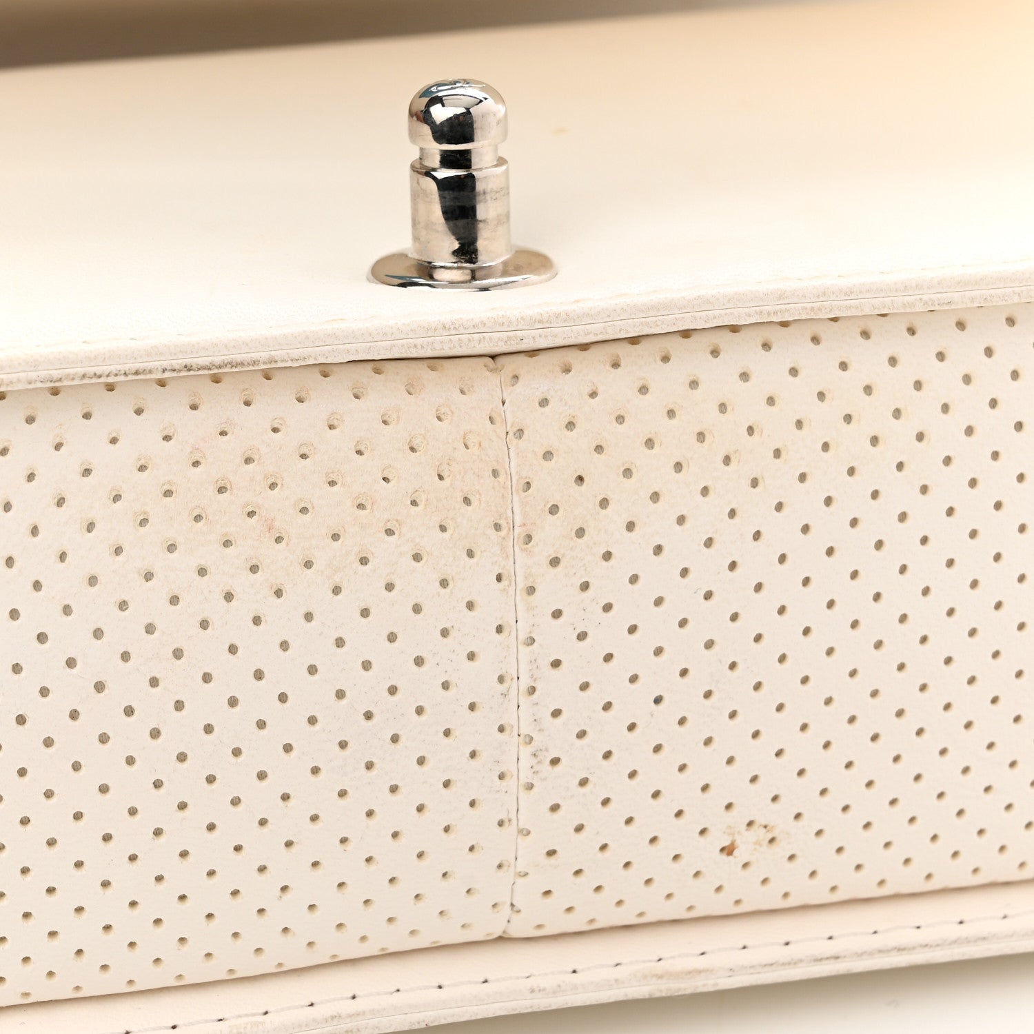 Chanel Lambskin Perforated Medium Boy Flap White 18 of 20