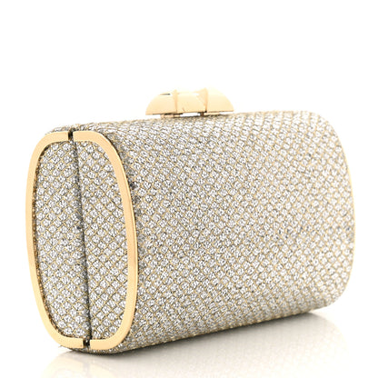 Jimmy Choo Glitter Fabric Clutch Champagne 3 of 6