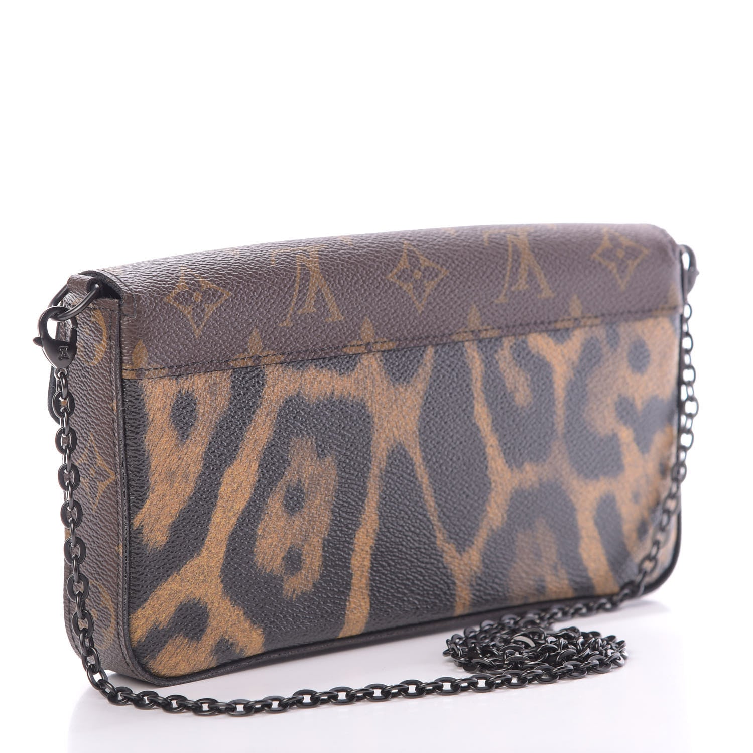 Louis Vuitton Monogram Animal Print Pochette Felicie Chain Wallet 4 of 13