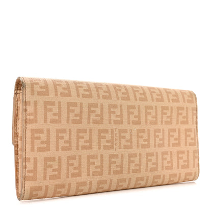 Fendi Zucchino Spalmati Forever Continental Wallet Camelia 3 of 9
