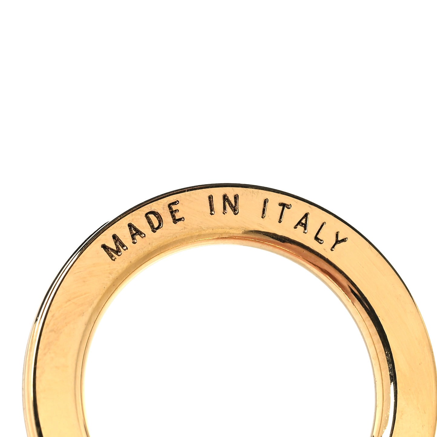 Metal Monogram Looping Chain Key Ring Gold Multicolor