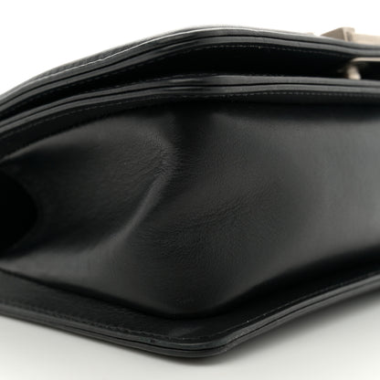 Chanel Matte Snakeskin Calfskin Small Boy Flap Black 9 of 13