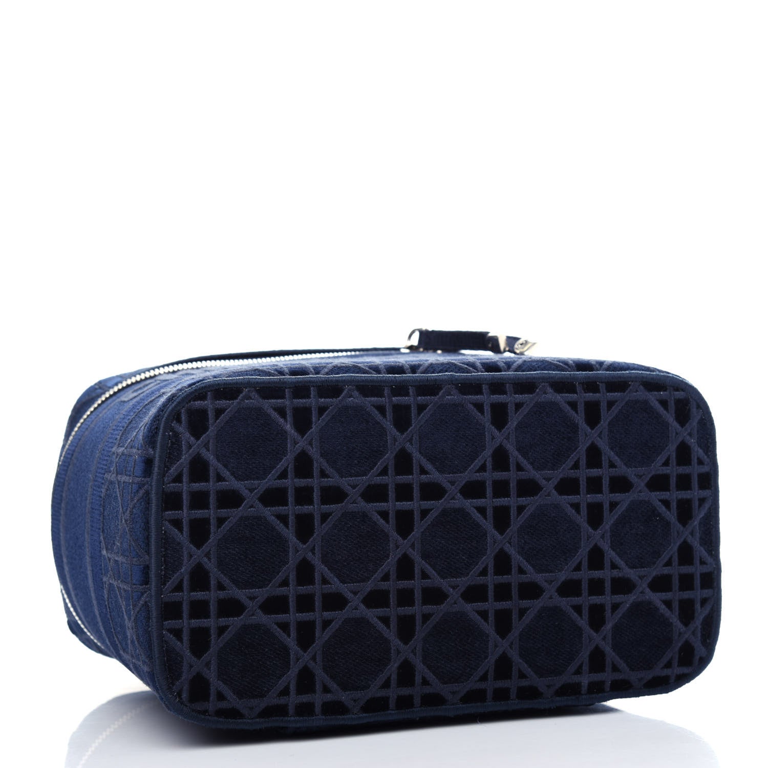 Christian Dior Velvet Cannage Diortravel Vanity Case Blue 4 of 6
