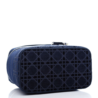 Christian Dior Velvet Cannage Diortravel Vanity Case Blue 4 of 6