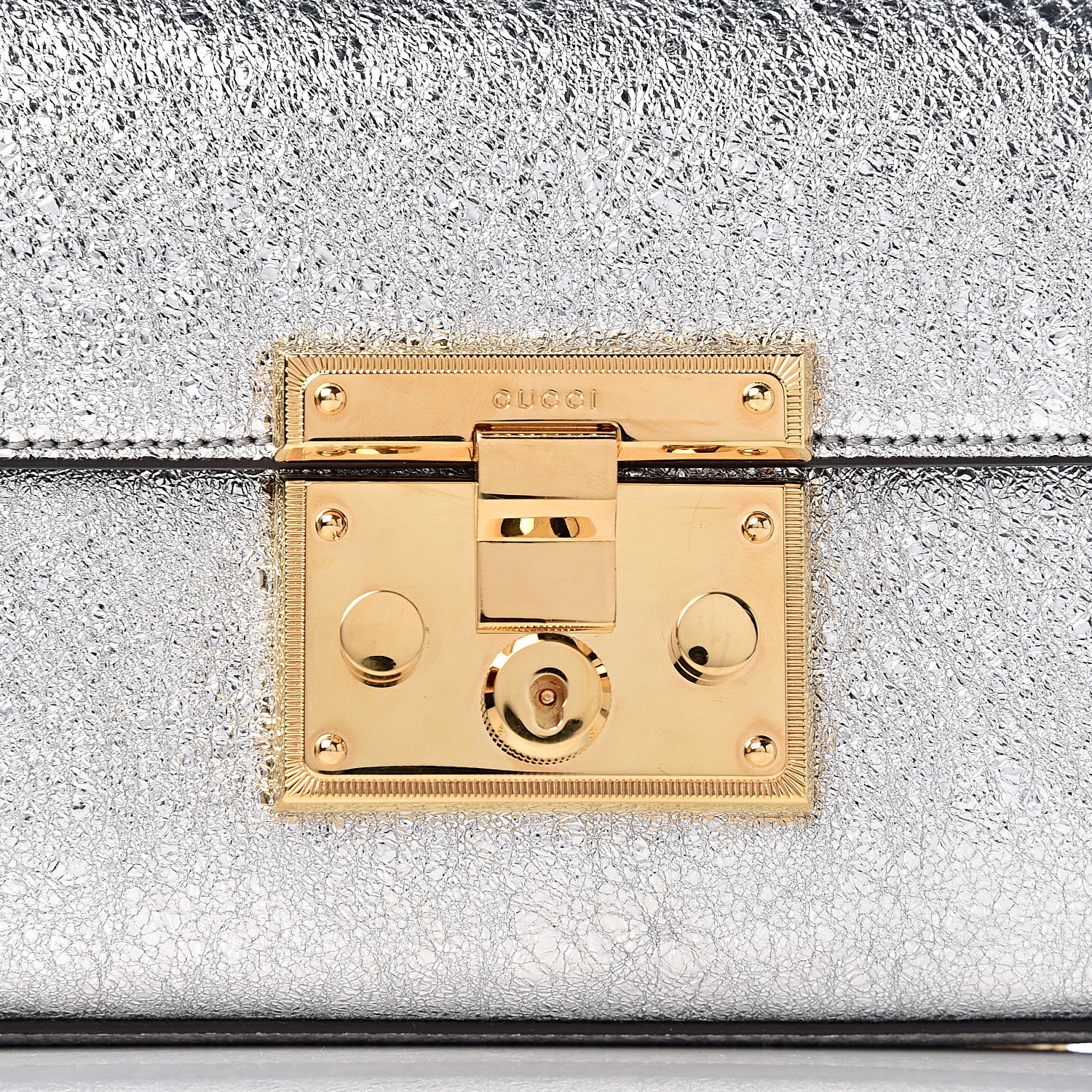 Gucci Galassia Small Padlock Shoulder Bag Argento 11 of 13