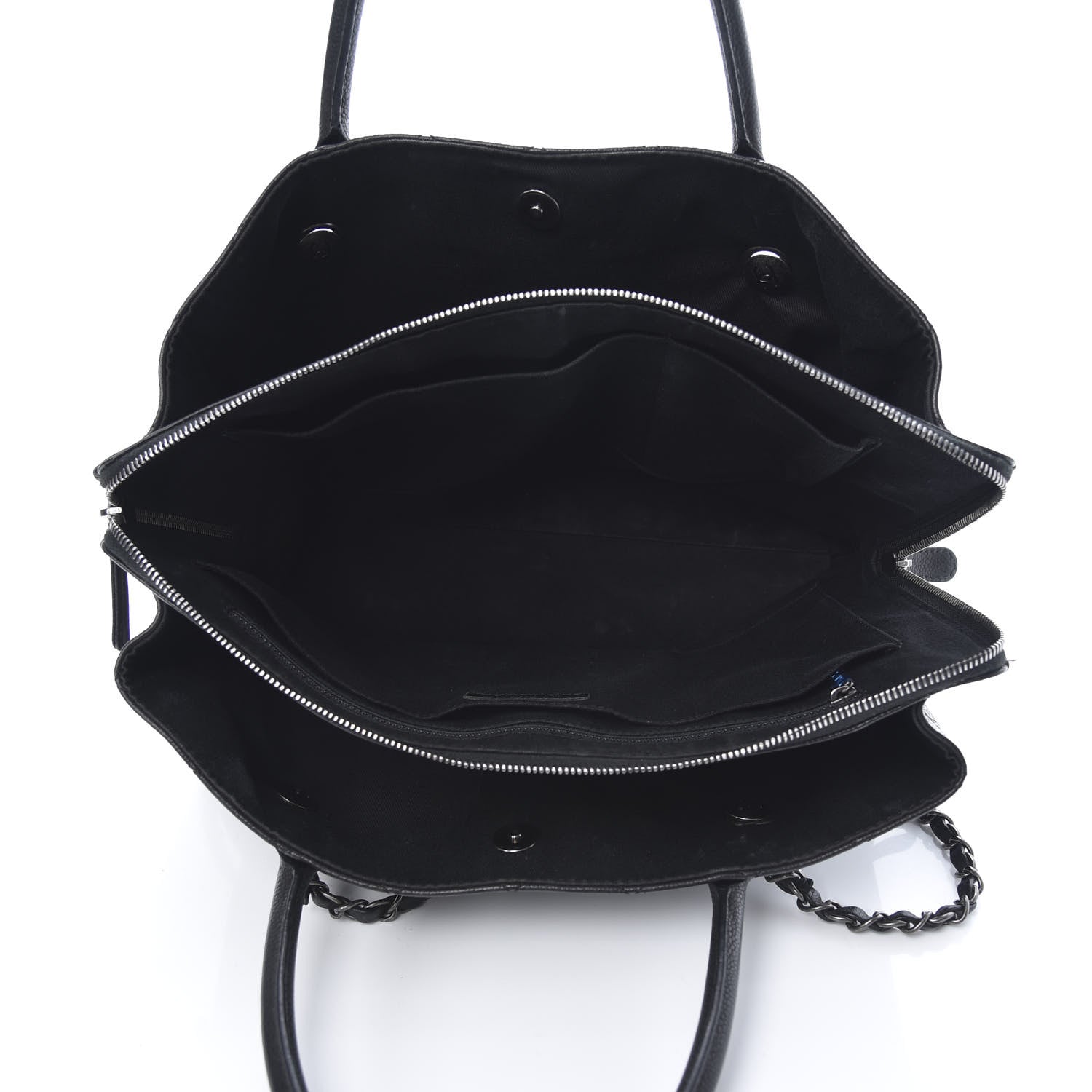 Chanel Grained Vegetal Calfskin Urban Shopping Tote Black 5 of 16