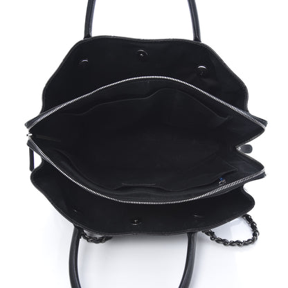 Chanel Grained Vegetal Calfskin Urban Shopping Tote Black 5 of 16