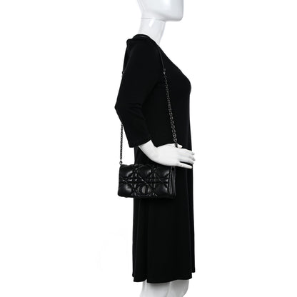 Christian Dior Calfskin Macrocannage Mini Caro Bag Black 2 of 10