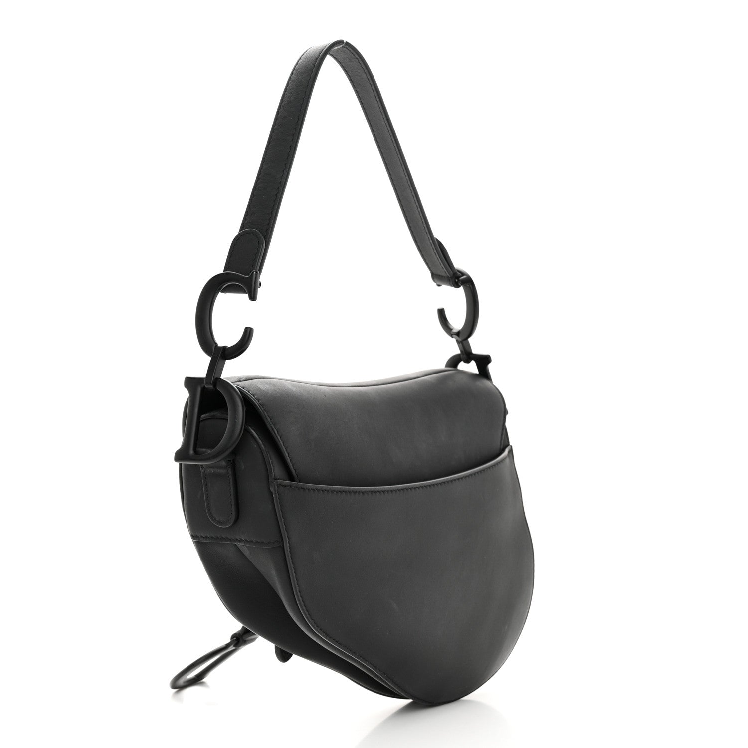 Christian Dior Ultra Matte Calfskin Saddle Bag Black 3 of 13