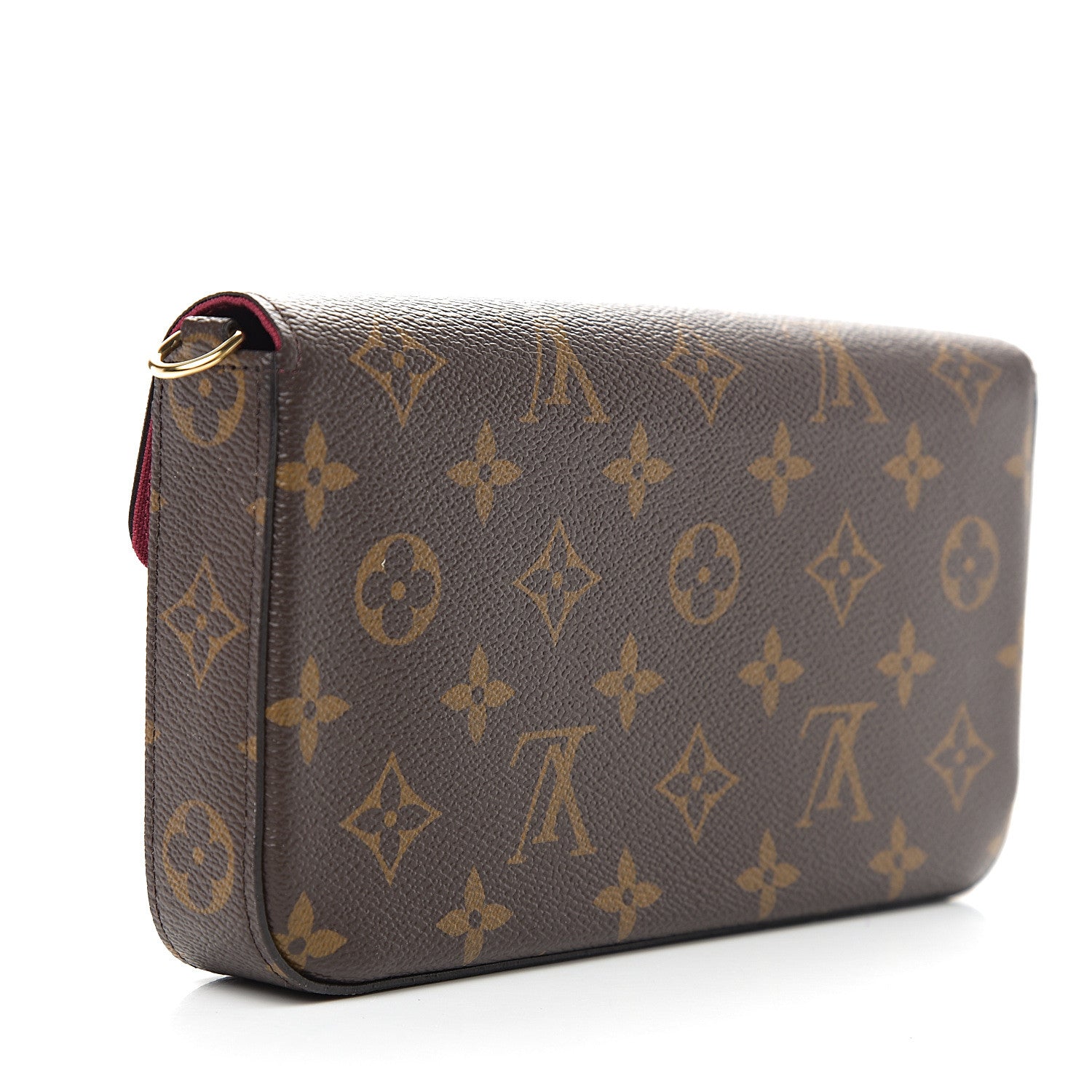 Louis Vuitton Monogram Pochette Felicie Chain Wallet Fuchsia 2 of 5