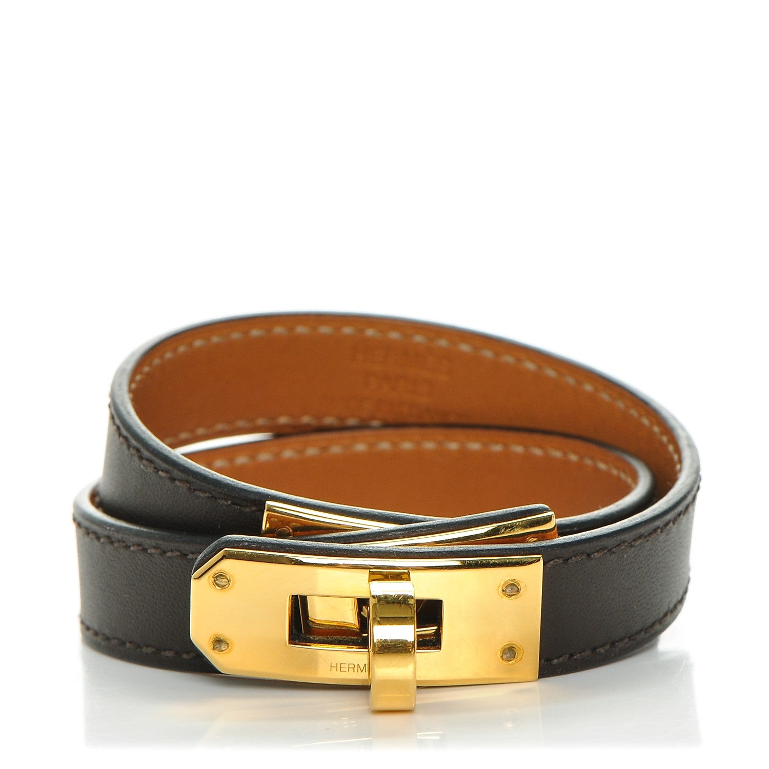 Hermes Swift Kelly Double Tour Bracelet S Chocolate 1 of 9