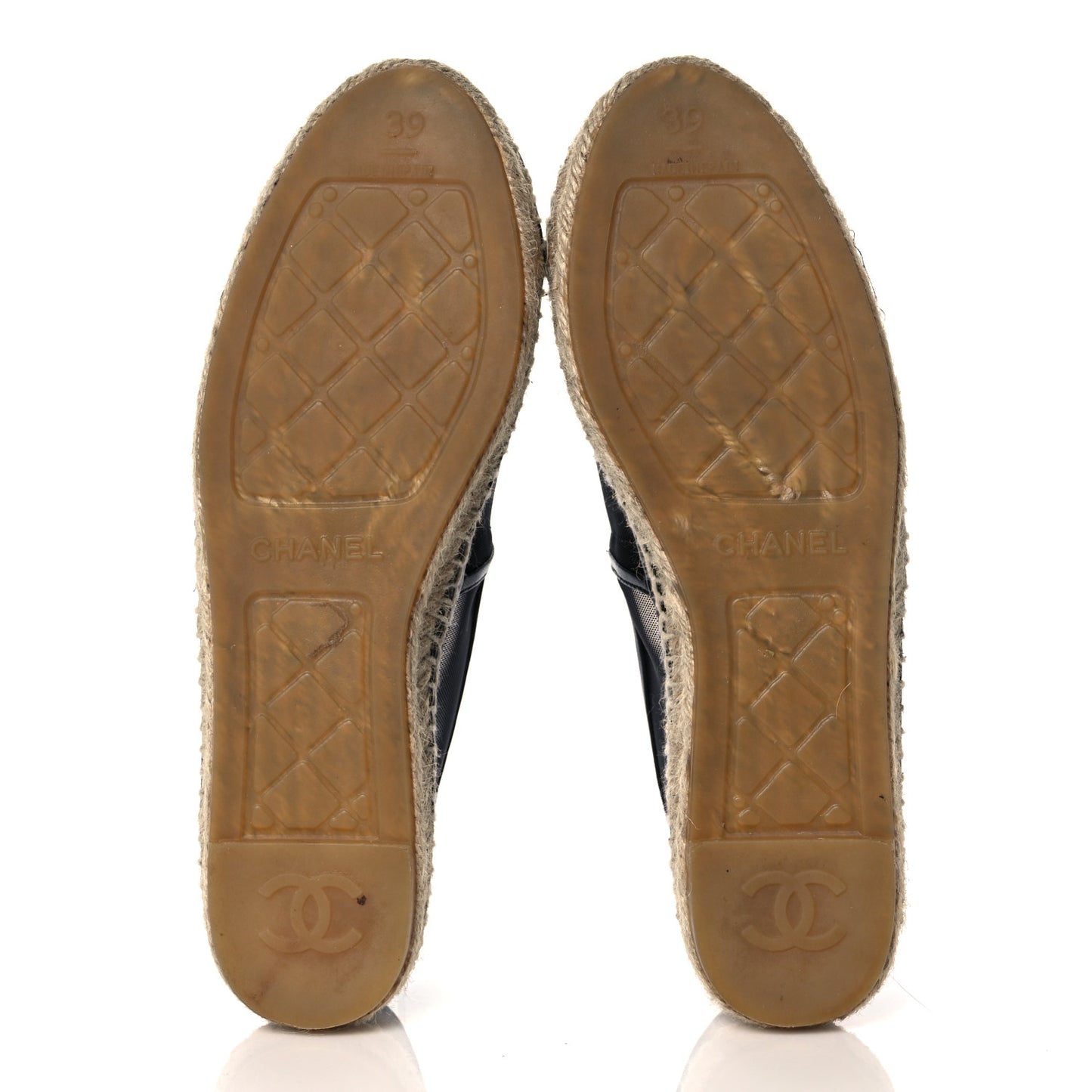 Mesh Grosgrain CC Espadrilles 39 Black