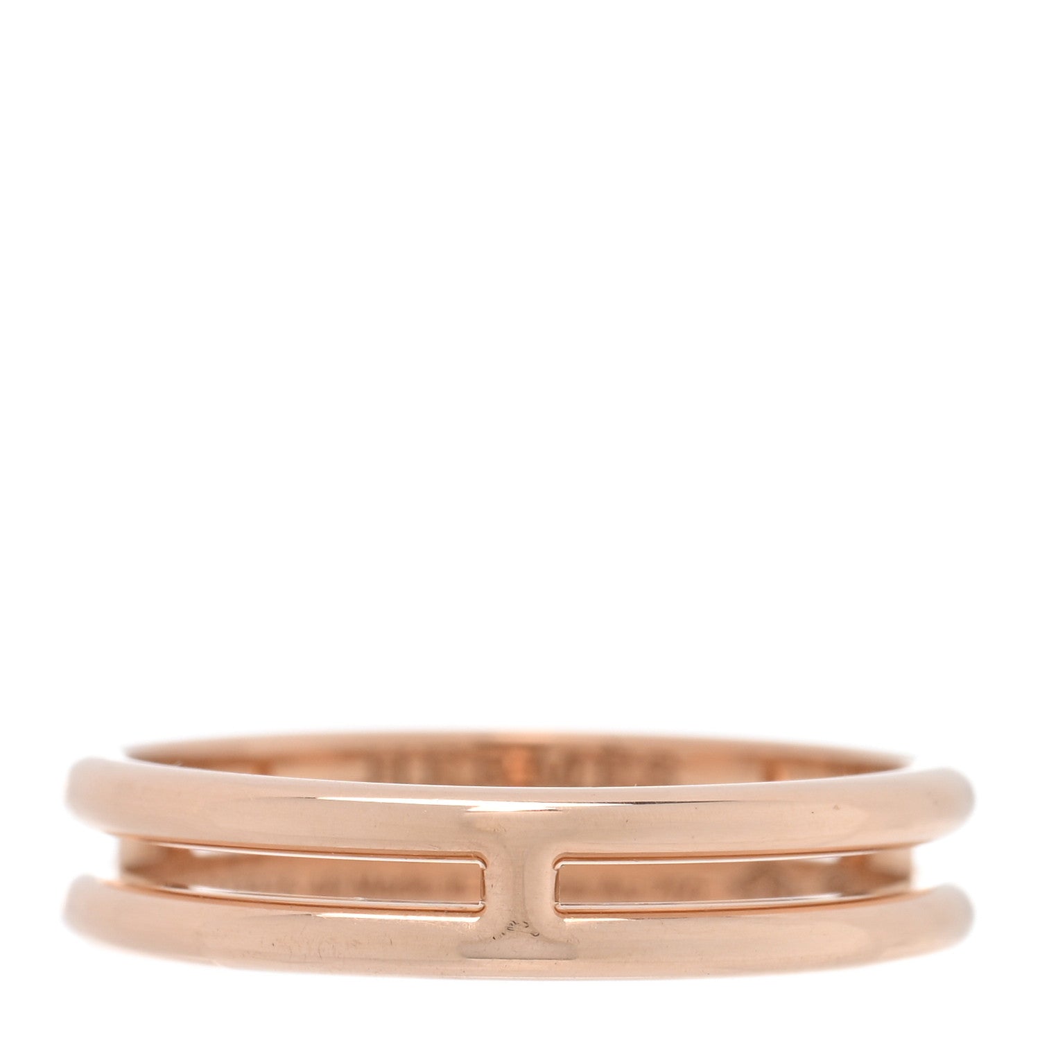 Hermes 18K Rose Gold Ariane Wedding Band Ring 48 4.5 1 of 5