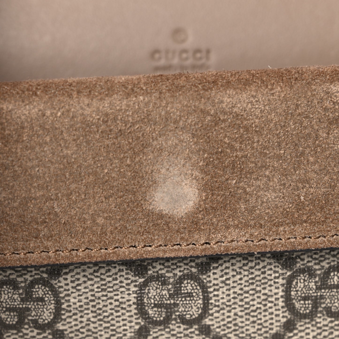 GG Supreme Monogram Super Mini Dionysus Shoulder Bag Taupe