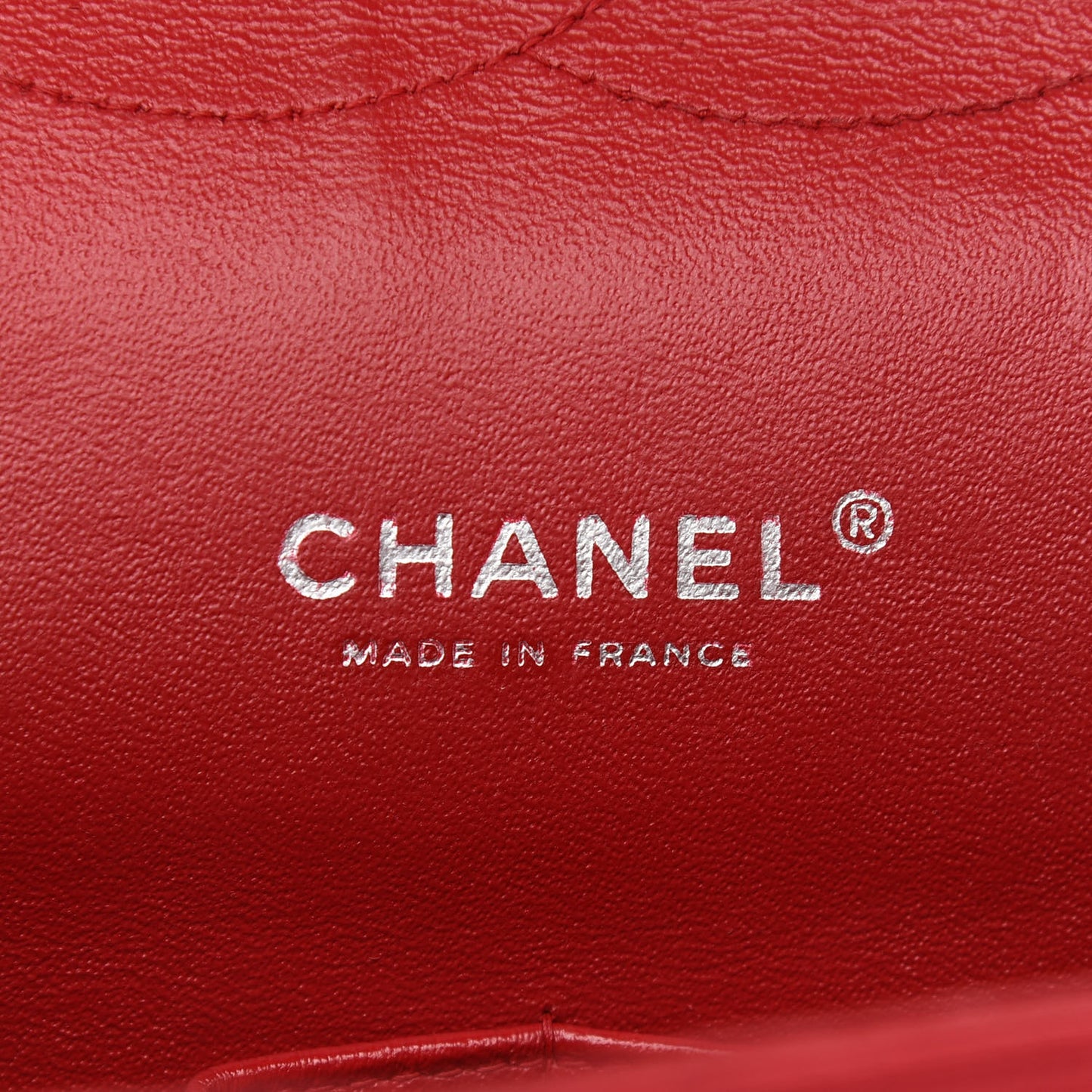 Patent Quilted Maxi Double Flap Red