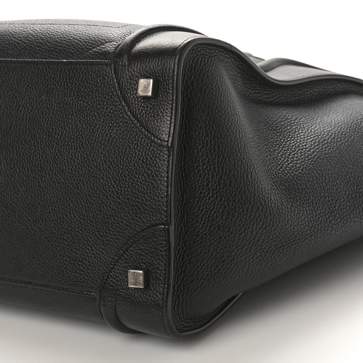 Drummed Calfskin Mini Luggage Black