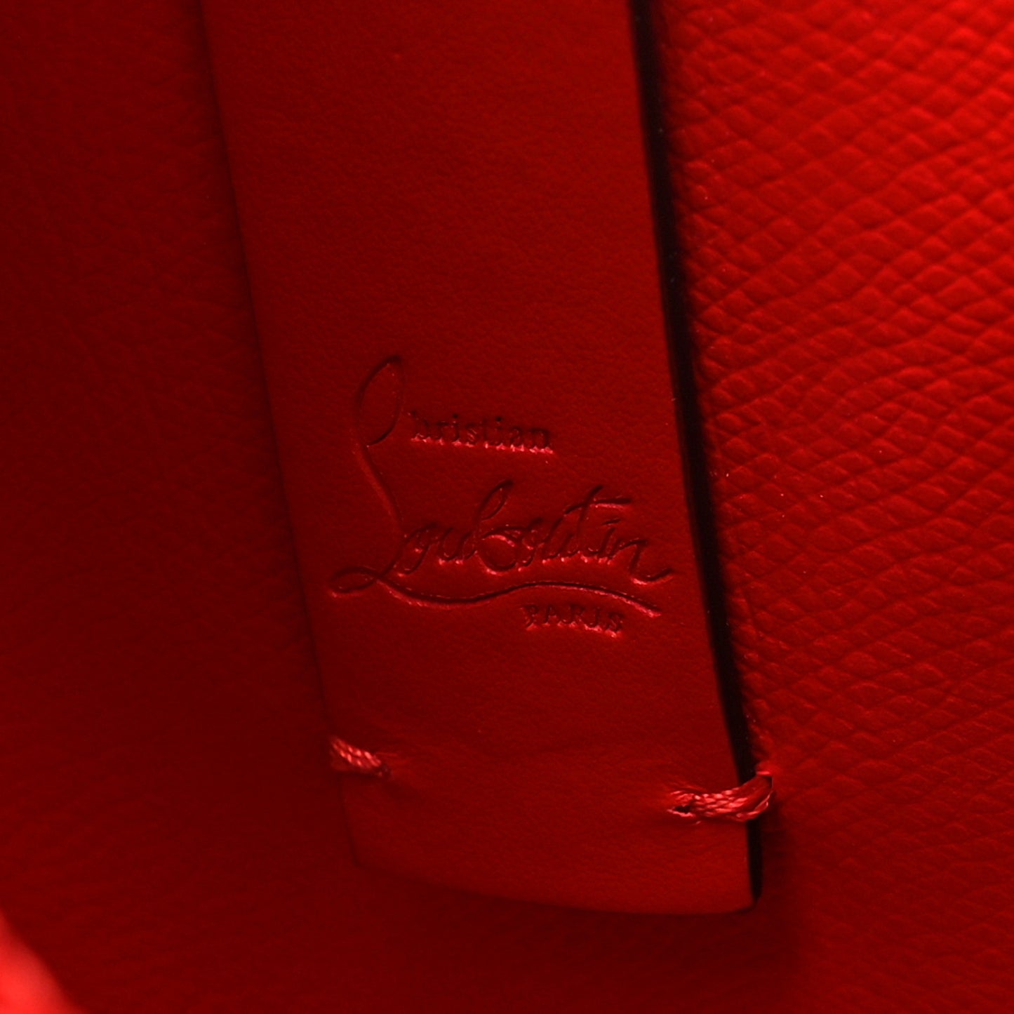 Calfskin Spikes Loubi Print East West Cabata Tote Kraft Red