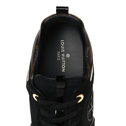 Louis Vuitton Suede Monogram Run Away Sneakers 39 Black 7 of 9