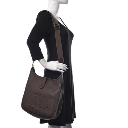 Hermes Taurillon Clemence Evelyne III PM Cafe 2 of 10