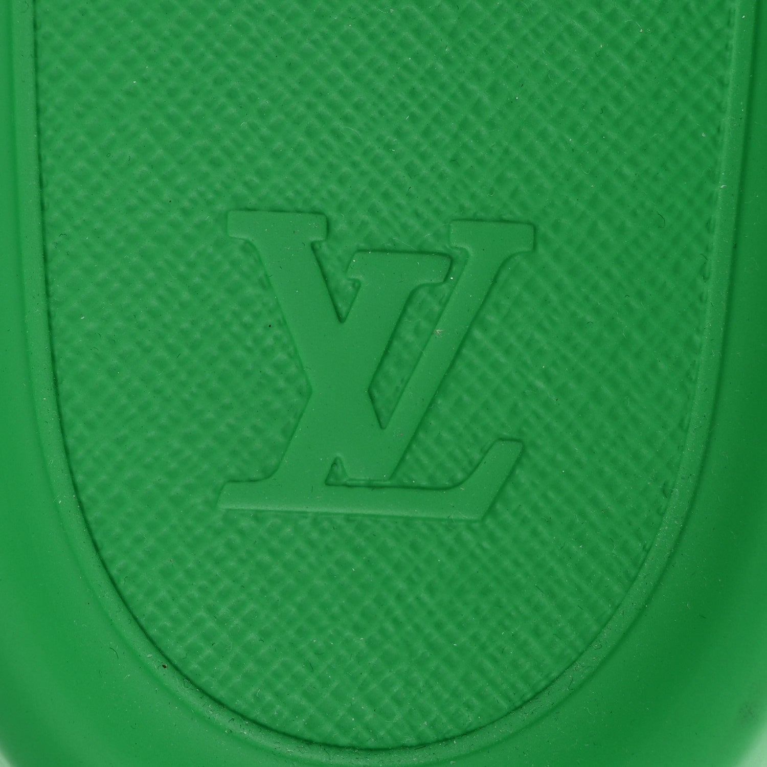 Louis Vuitton Rubber Embossed Monogram Mens Waterfront Mules 10 Green 7 of 14