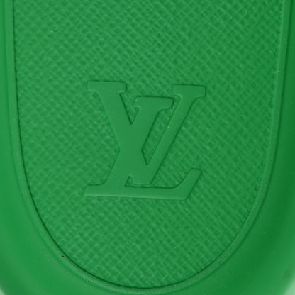 Louis Vuitton Rubber Embossed Monogram Mens Waterfront Mules 10 Green 7 of 14