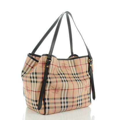 Burberry Haymarket Check Small Canterbury Tote Chocolate 3 of 7