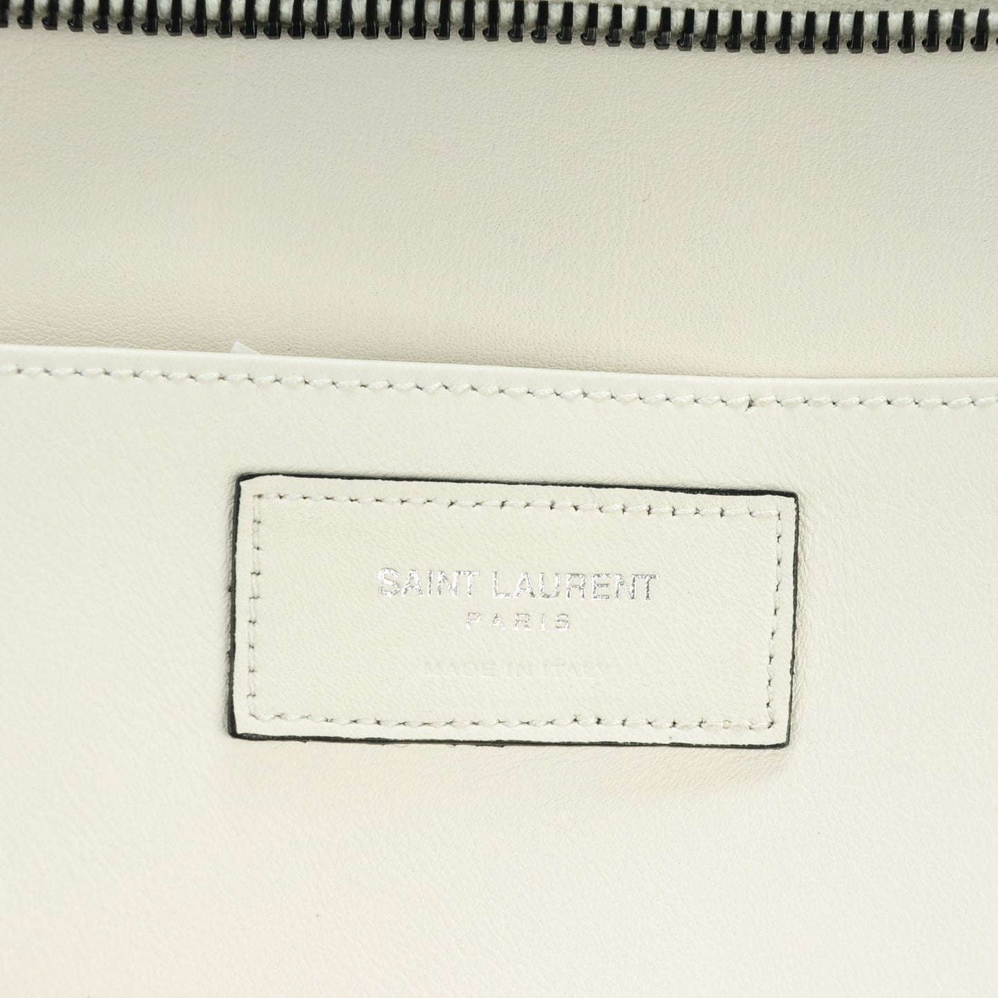 Calfskin Small Monogram Cabas Dove White