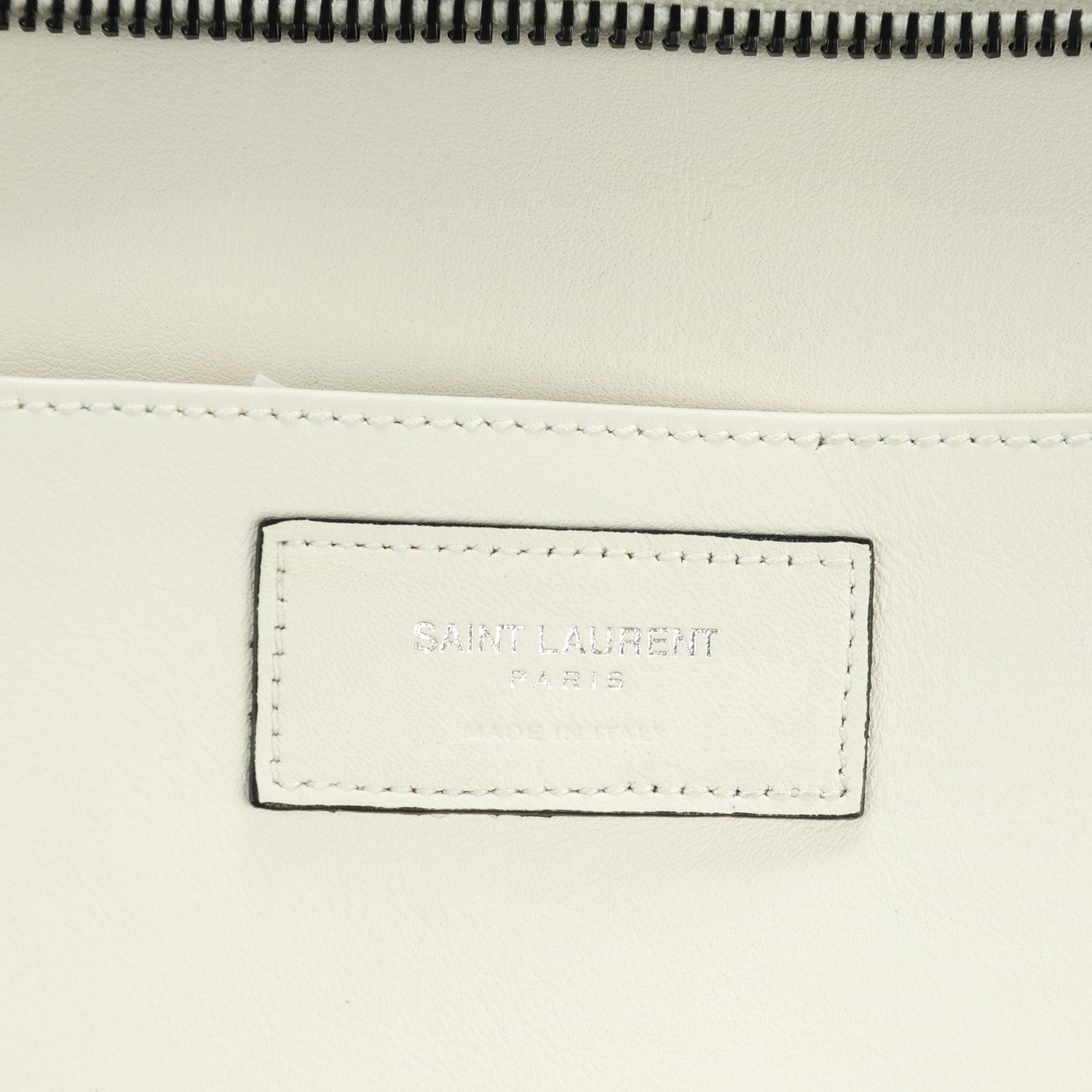 Saint Laurent Calfskin Small Monogram Cabas Dove White 6 of 7