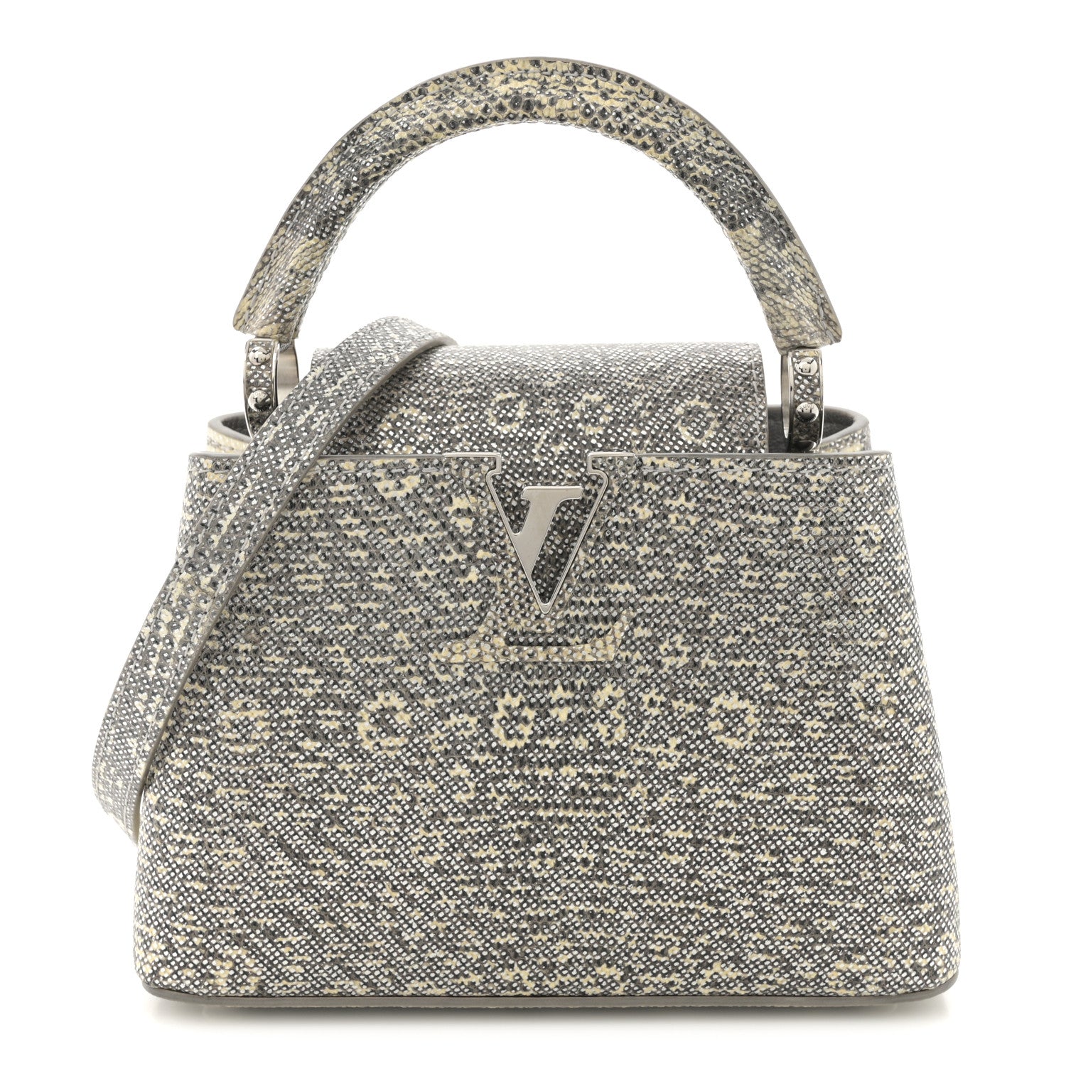 Louis Vuitton Lizard Mini Capucines Argento 1767027 – FASHIONPHILE