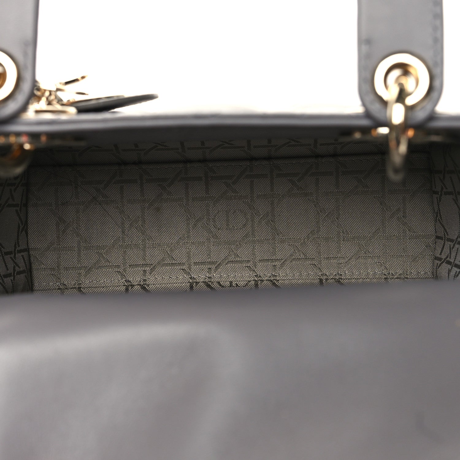 Christian Dior Lambskin Cannage Small My ABCDior Lady Dior Grey 5 of 10