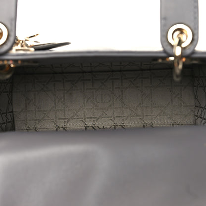 Christian Dior Lambskin Cannage Small My ABCDior Lady Dior Grey 5 of 10