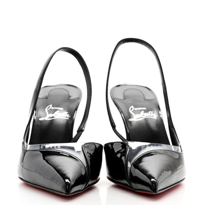 Christian Louboutin Patent Posticha 80 Slingback Pumps 38.5 Black 2 of 9