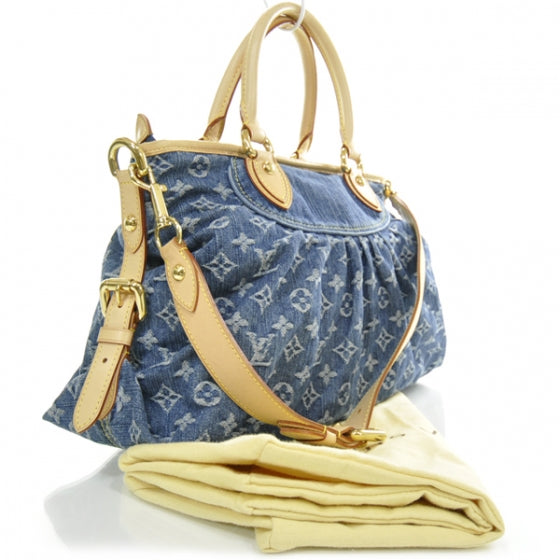 Louis Vuitton Denim Neo Cabby MM Blue 2 of 8