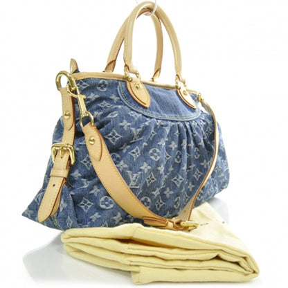 Louis Vuitton Denim Neo Cabby MM Blue 2 of 8