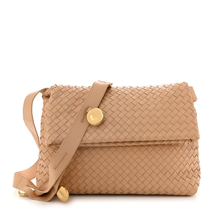 Bottega Veneta Nappa Intrecciato The Fold Crossbody Almond 1 of 8