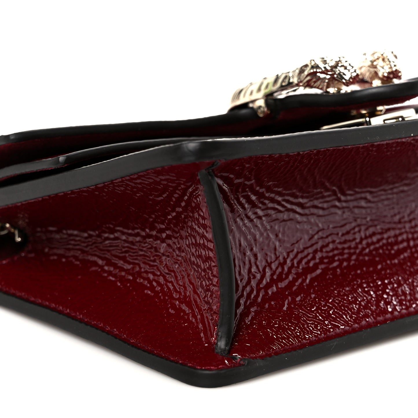 Crinkled Patent Mini Dionysus Shoulder Bag Rosso Ancora Red