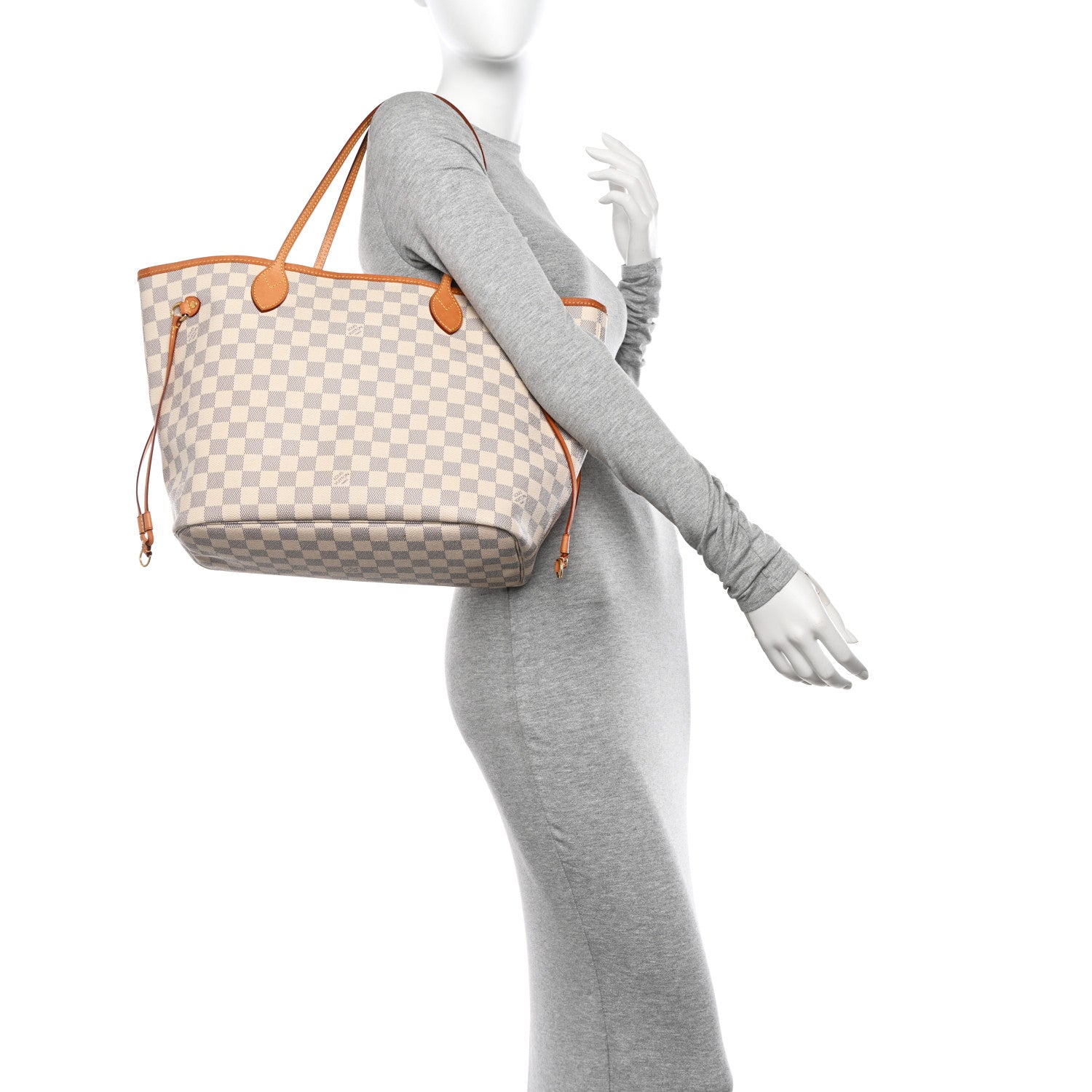 Louis Vuitton Damier Azur Neo Neverfull MM Rose Ballerine 2 of 12